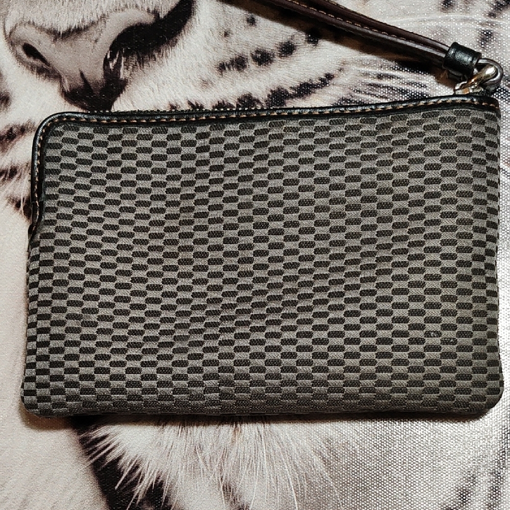 Coach Textured Black Wristlet - Picture 3 of 5